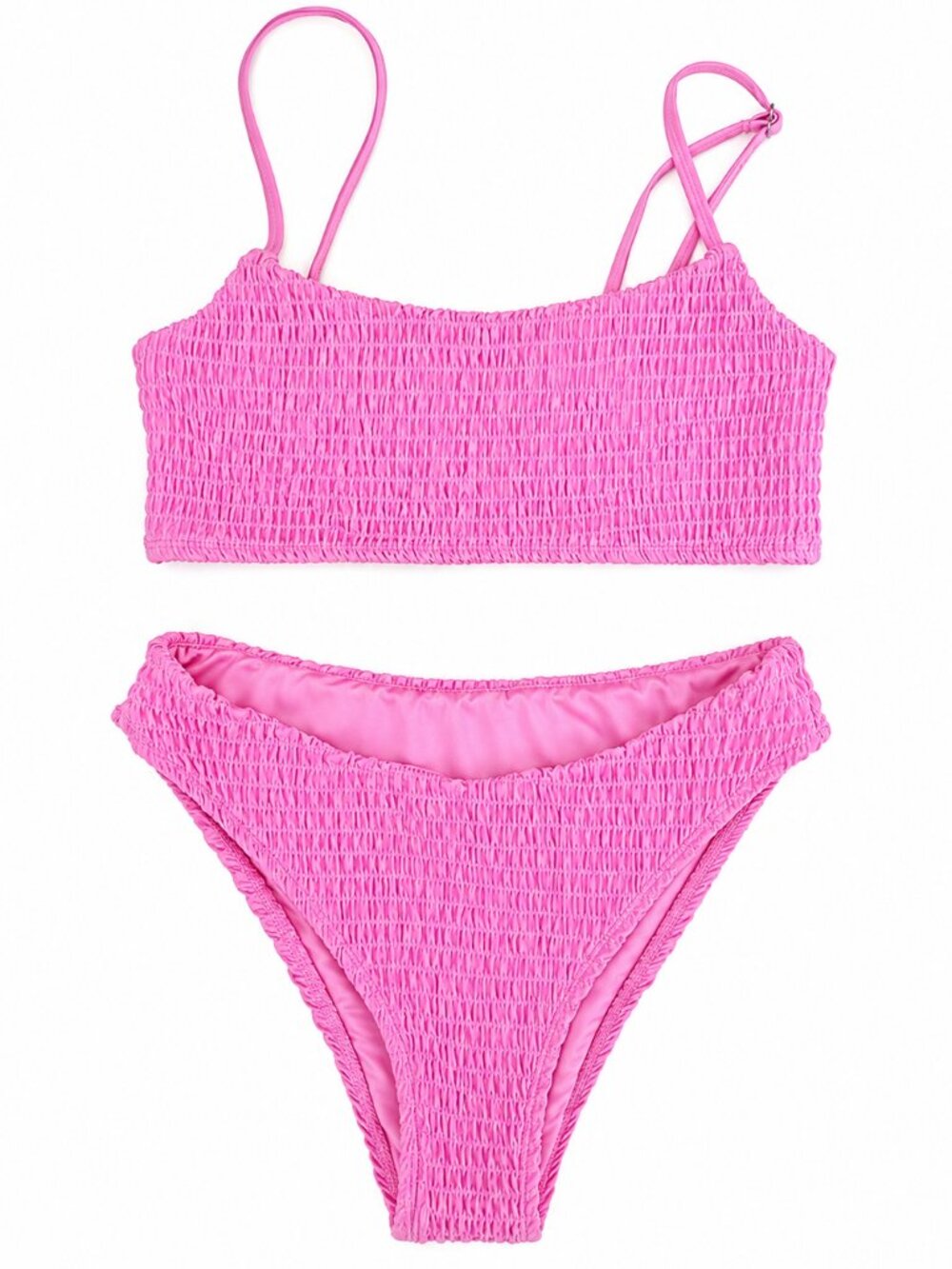 Mosmann Australia Pink Crinkle Bikini Set Size Small Textured Two-Piece